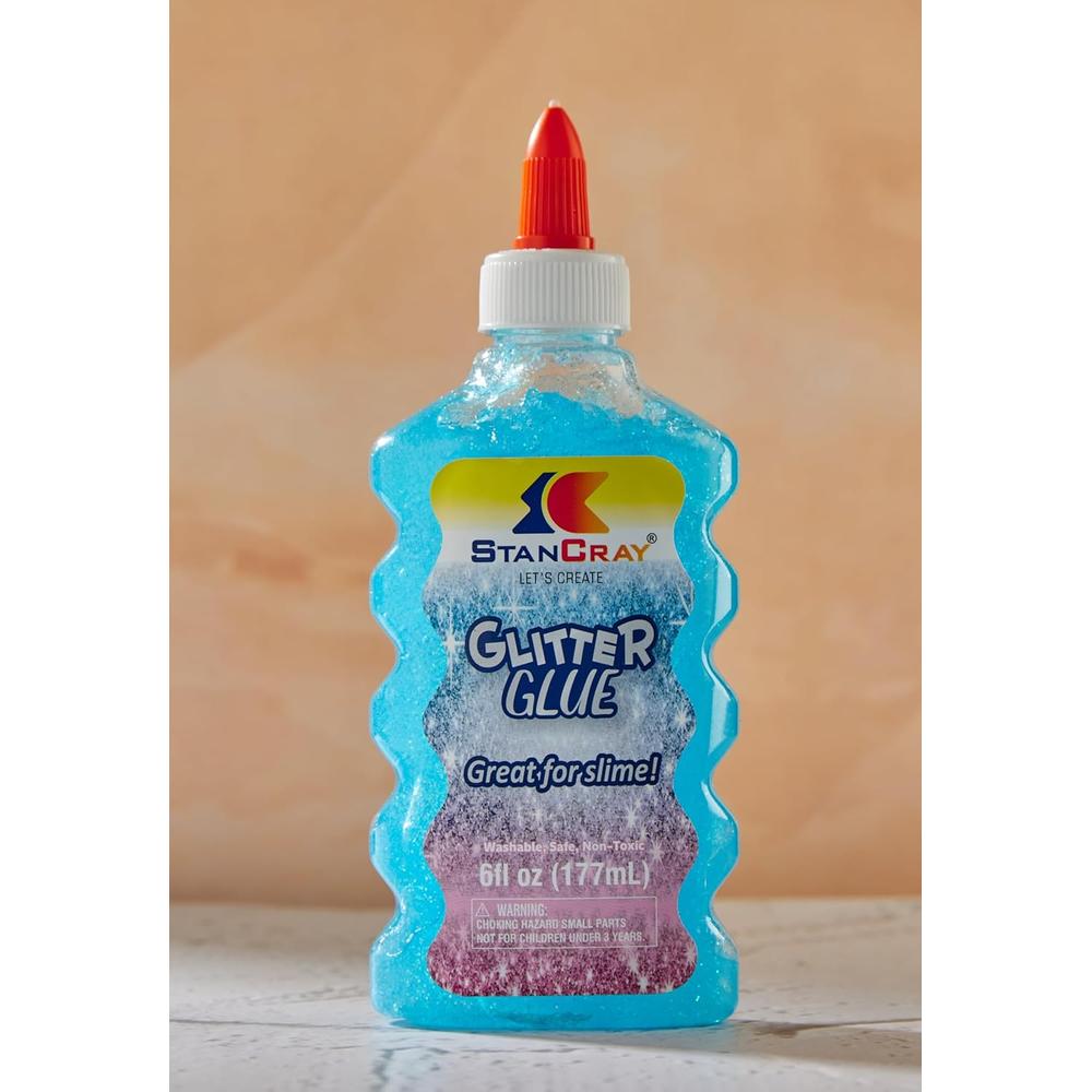 STANCRAY Washable Glitter Glue - 177ml | Liquid Glue, Extra Strong | Great for Making Slime