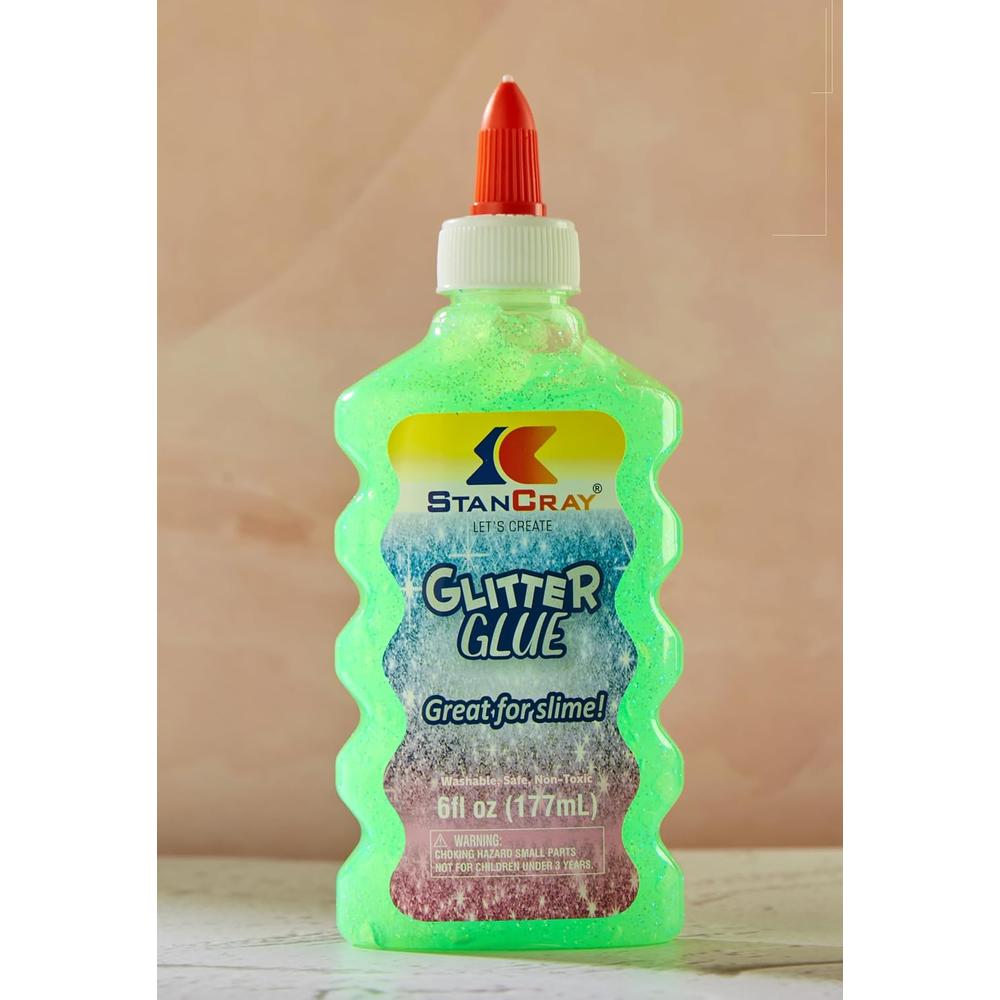 STANCRAY Washable Glitter Glue - 177ml | Liquid Glue, Extra Strong | Great for Making Slime
