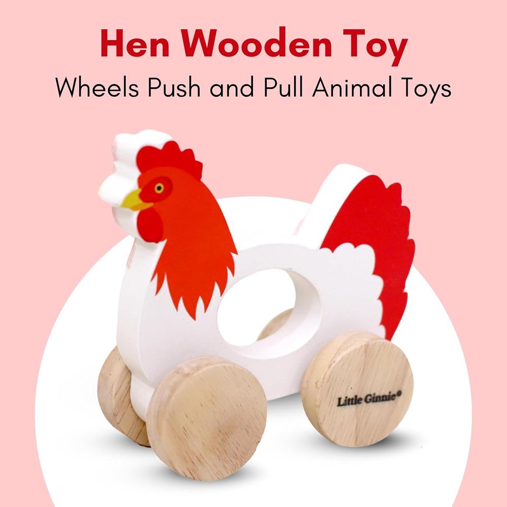 Little Ginnie Wooden Push and Pull Animal Toy
