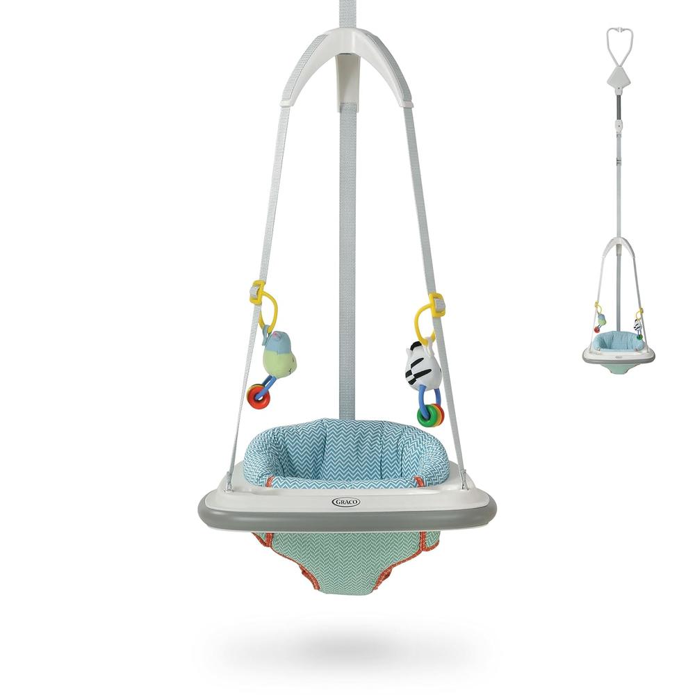 Graco Bumper Jumper Doorway Jumper for Babies | Adjustable Door Frame Bouncer | 6-12 Months | Upto 12kg | Caravan