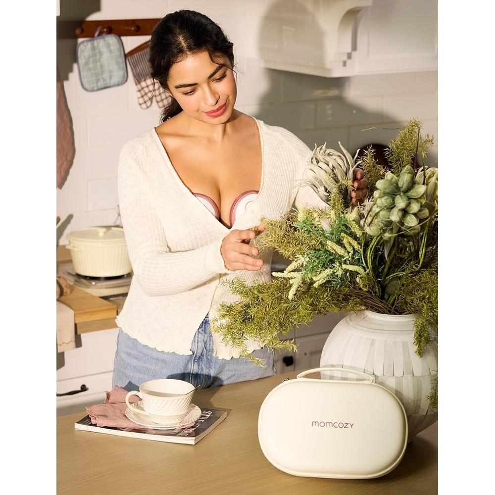 Momcozy M6 Mobile Style Hands-Free Slim Breast Pump | Discreet with 3 Modes & 9 Levels, 24mm