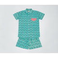 Little Ginnie Half Sleeve Shirt Pant Set for Kids | Blue