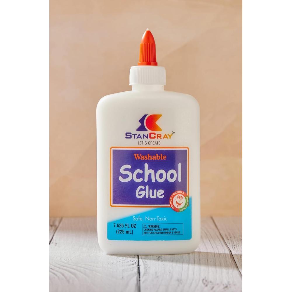 STANCRAY Washable School Glue - 225ml | Multi-Purpose Liquid Glue for School Projects, Art & Craftpy)