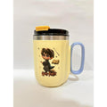 Harry Potter Theme Insulated Mug with Lid and Straw - 400ml | Stainless Steel | Lime Yellow