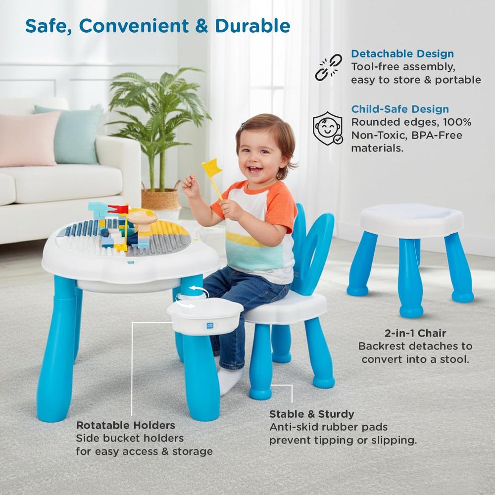 Mee Mee Busy Bench 5-in-1 Multifunctional Desk (Study Table) | 3-7 Years | Weight Capacity: 30kg