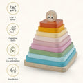 Little Ginnie Colorful Stacking Tiles - 10 Pieces | Stacker Square