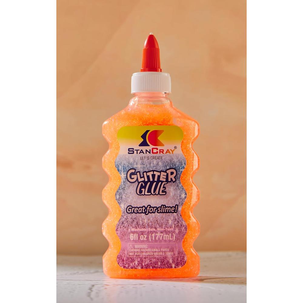 STANCRAY Washable Glitter Glue - 177ml | Liquid Glue, Extra Strong | Great for Making Slime