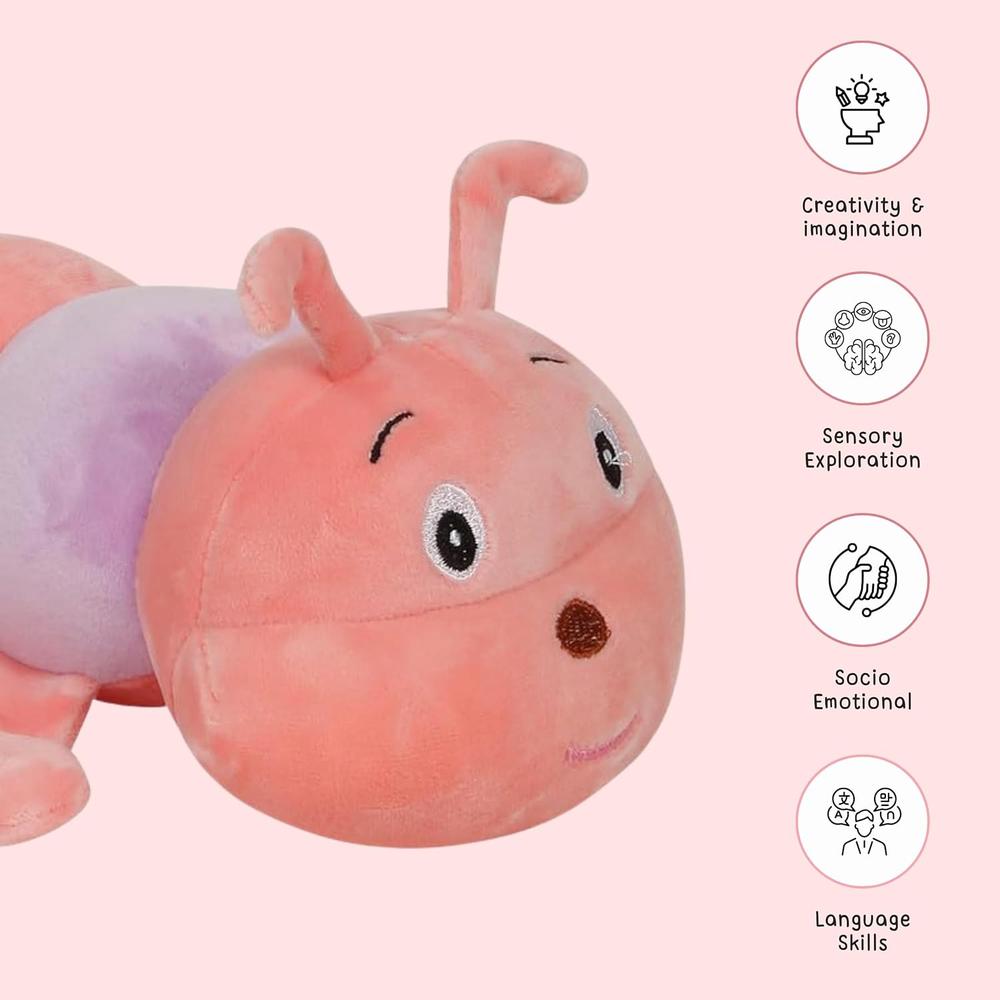 Little Ginnie Caterpillar Soft Toy for Kids - 35.56 cm