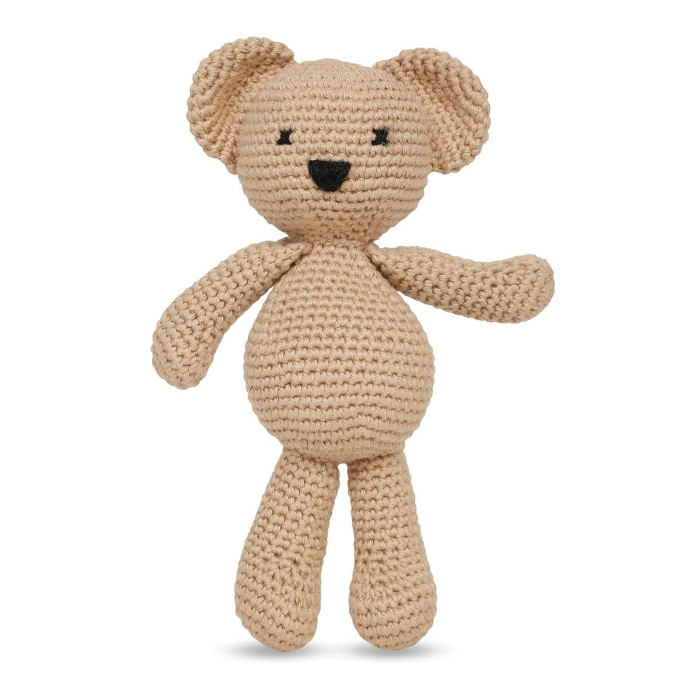 Little Ginnie Bear Crochet Soft Toy - Handmade & Washable Crochet Doll