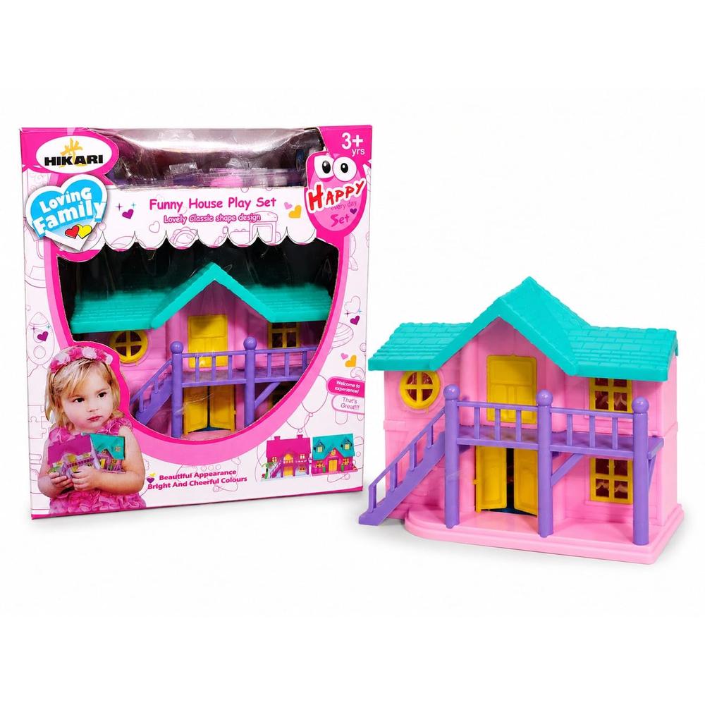 Lovely Funny Doll House Play Set with Furniture - Small (3-7 Years)