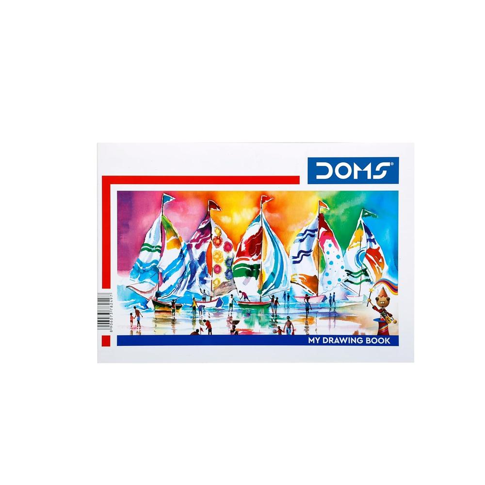 Doms Fun Fiesta Kit - Drawing Book, Modelling Clay Pack, Wax Crayon Pack, Water Color Pen Pack, Pencil, Eraser & Sharpener