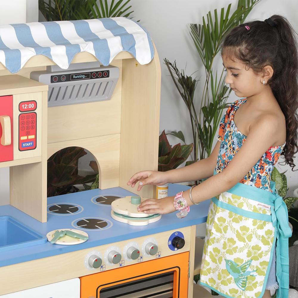 Little Ginnie Wooden Waffle Maker Pretend Playset | 2-5 Years