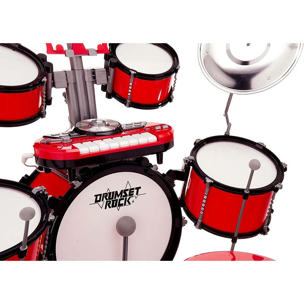 Dynamo Drumset with Keyboard, Microphone, MP3 Slot & DJ Effects (3-8 Years)