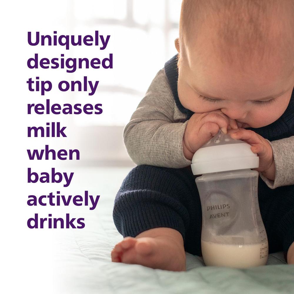 Philips Avent Natural Baby Feeding Bottle - 260ml | | Natural Response Technology Mimics Breastfeeding ( SCY903/01)