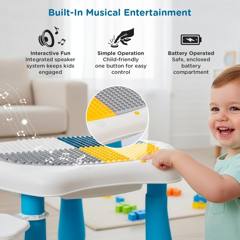 Mee Mee Busy Bench 5-in-1 Multifunctional Desk (Study Table) | 3-7 Years | Weight Capacity: 30kg