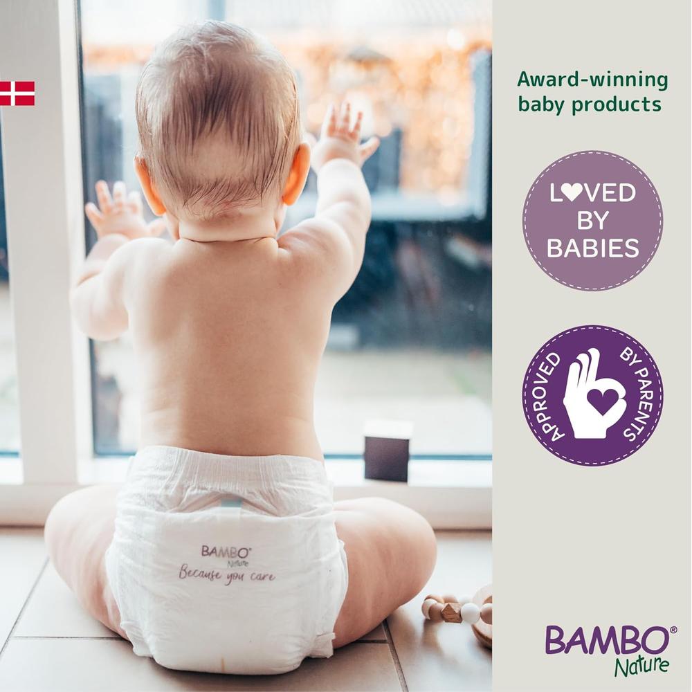Bambo Nature (4-Large) Premium Baby Tape Diapers | 24 Diapers | 7-14 Kg | 15-31 lbs