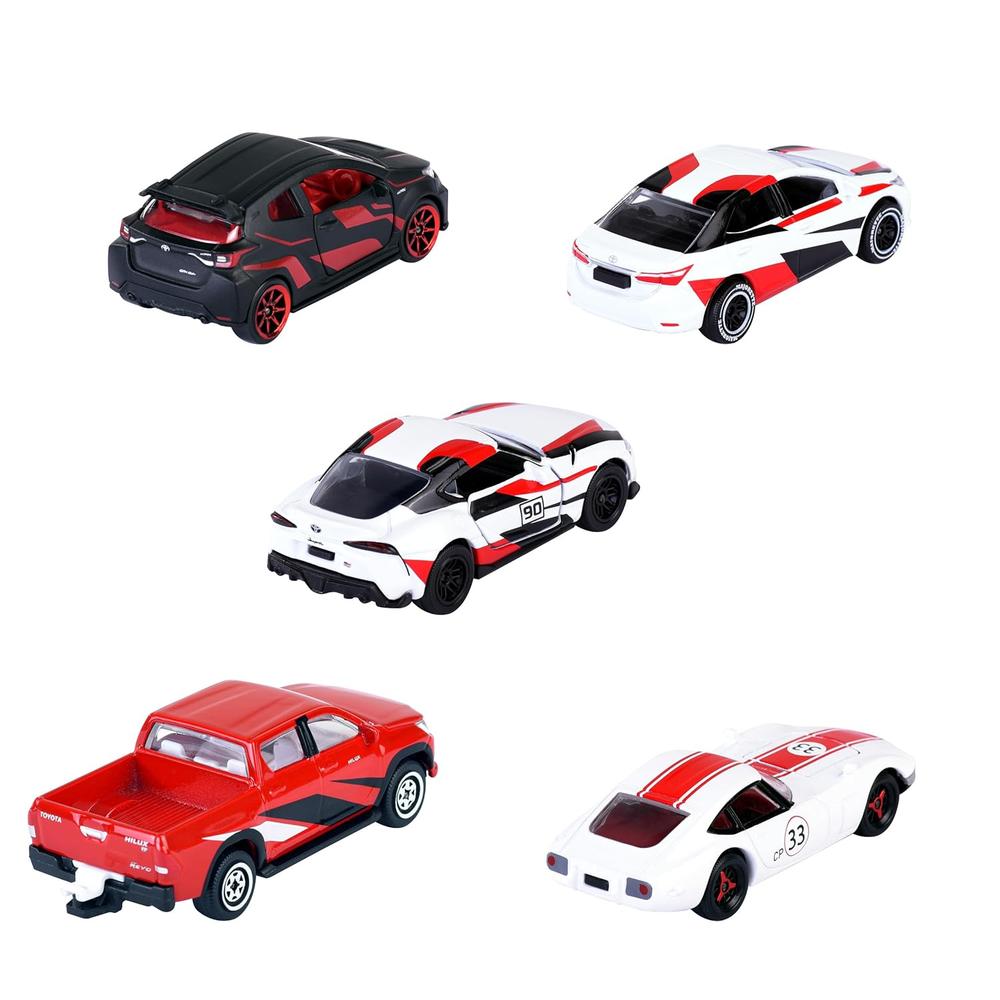 Set of 5 Licensed Majorette Diecast Cars (Japan Racer) - Toyota GR Supra, Toyota Hilux Revo, Toyota Corolla Altis, Toyota Grmn Yaris, Toyota 2000 GT