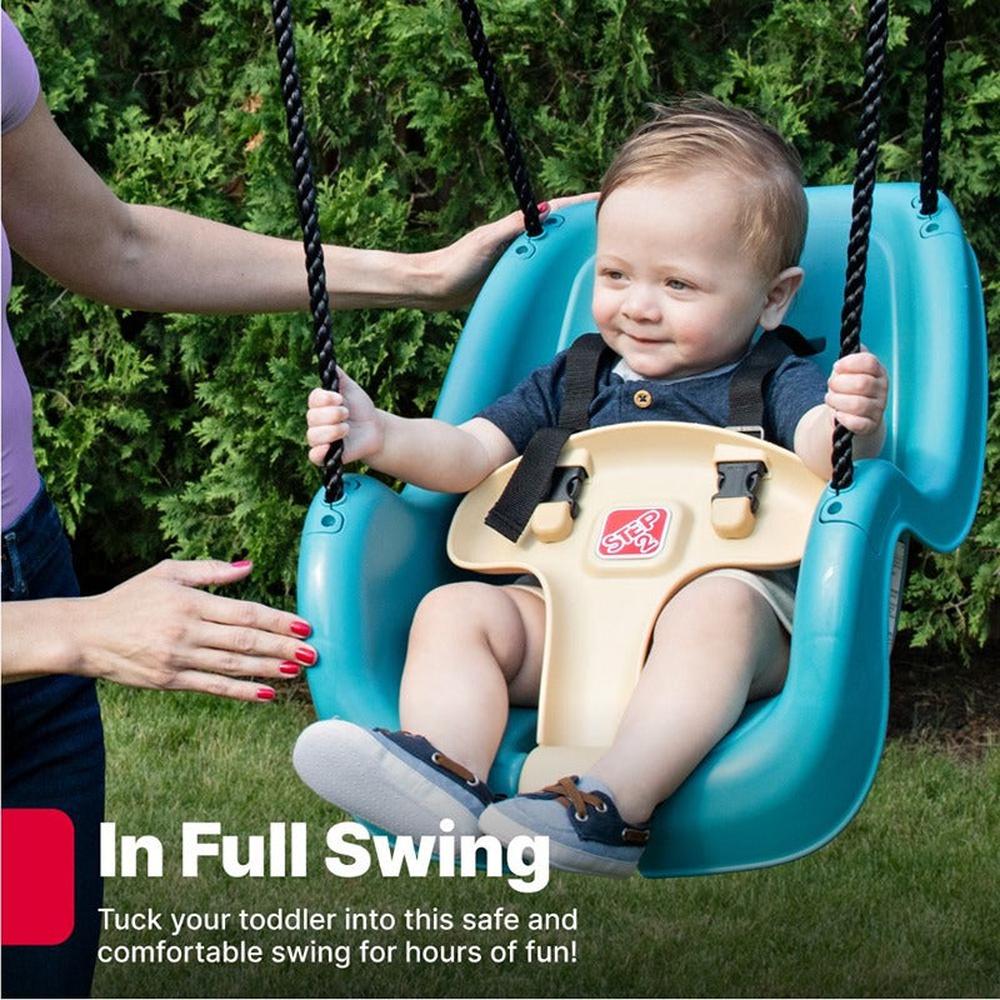 STEP2 Outdoor Bucket Swing - Infant to Toddler Secure & Comfortable Seat (1-3 Years)