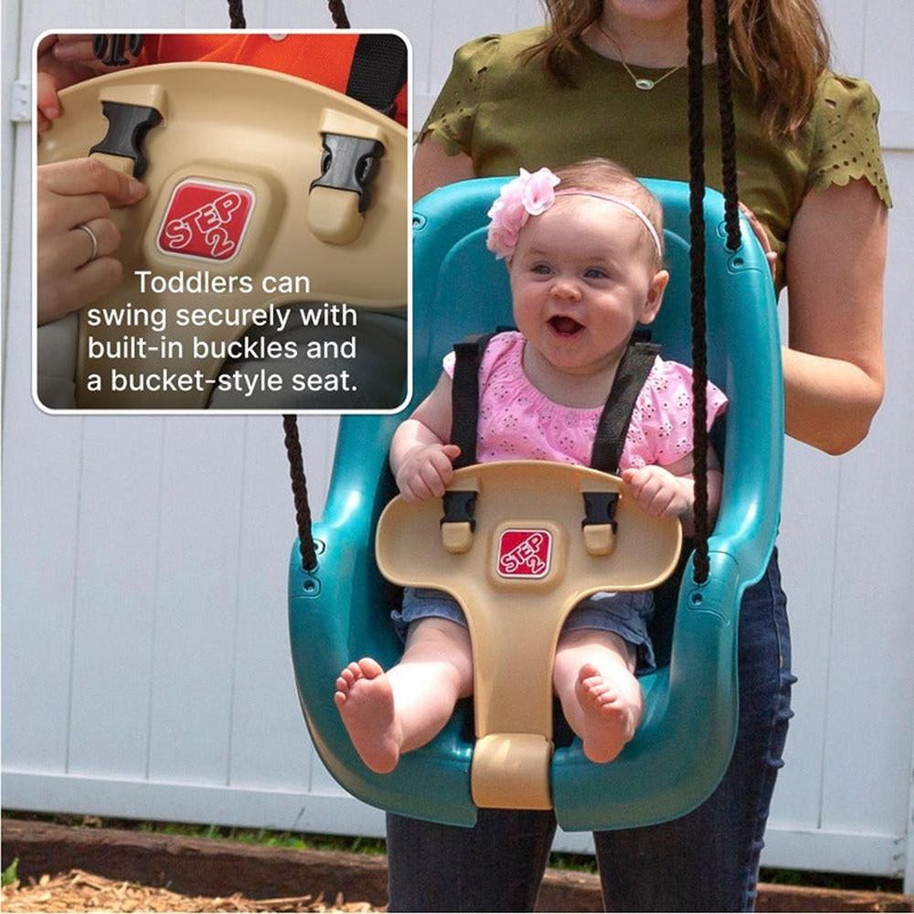 STEP2 Outdoor Bucket Swing - Infant to Toddler Secure & Comfortable Seat (1-3 Years)