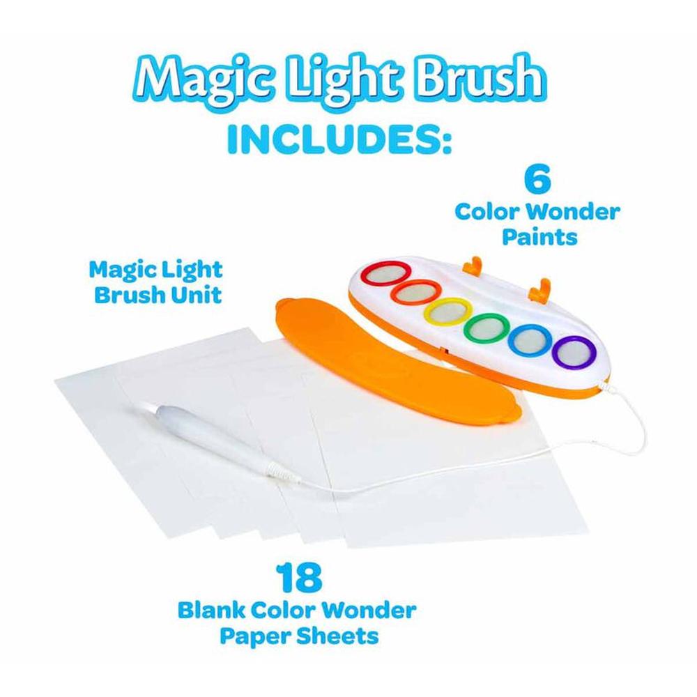 Crayola Magic Light Electric Brush with Attached Palette & 18 Special Coloring Pages (3-8 Years)