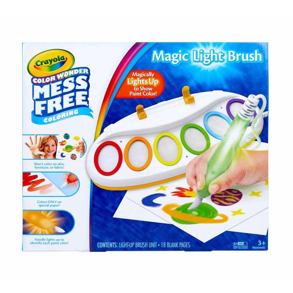 Crayola Magic Light Electric Brush with Attached Palette & 18 Special Coloring Pages (3-8 Years)
