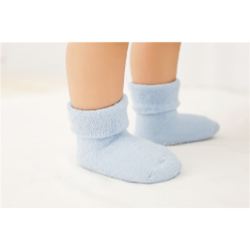 Zikku Anti Skid Socks (Pack of 3) | 1-3 Years | Pink, Blue & Black