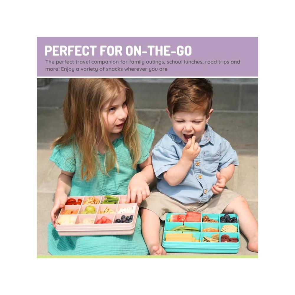 Melii Snackle Box - Contenant Snackle | 12 Adjustable 4oz Compartments