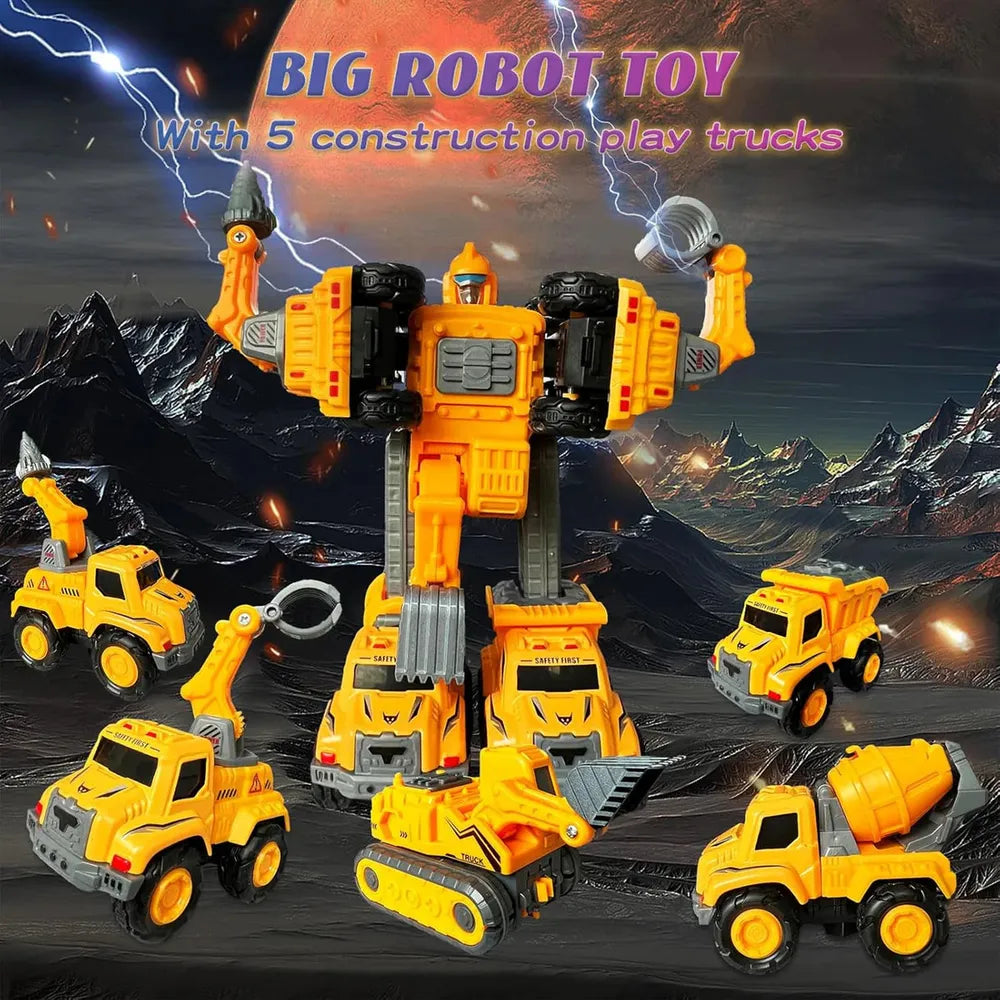 Kidology 5-in-1 Robot Transformer Toy Set