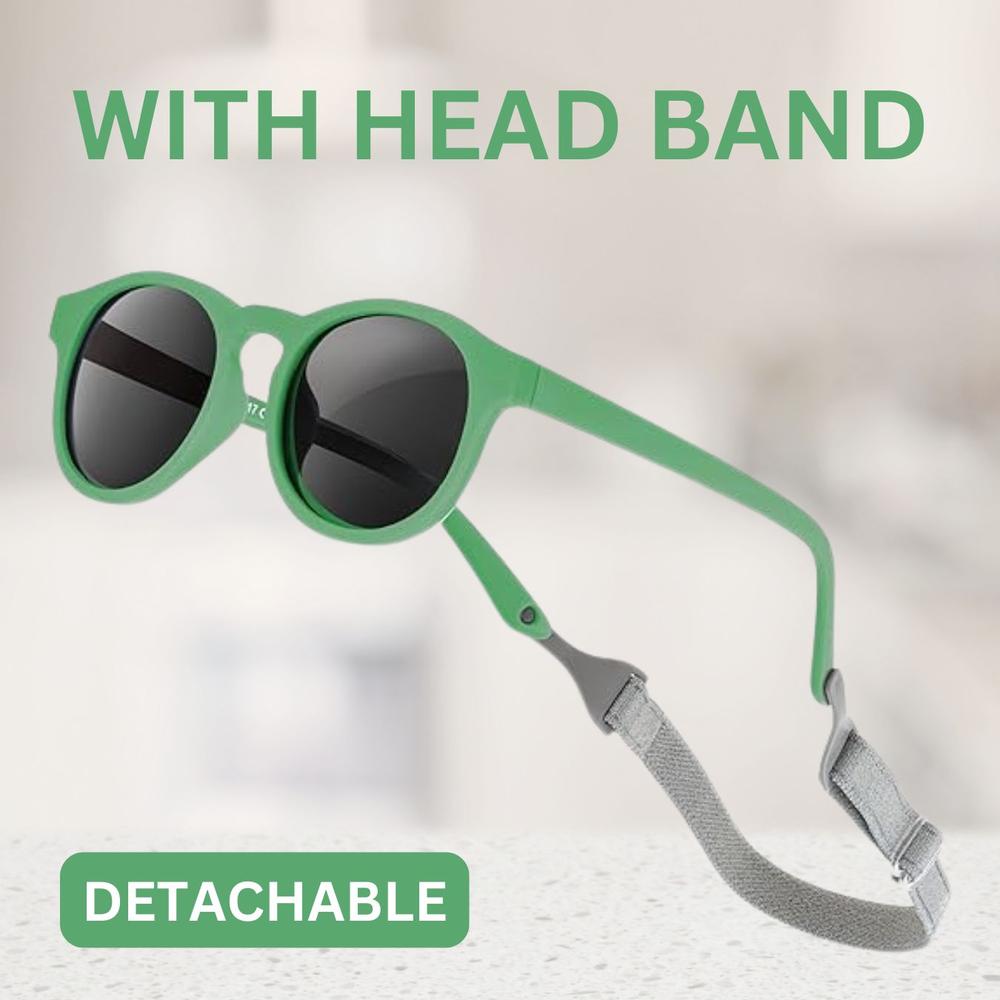 Zikku Grip Fit Polarized Suglasses for Baby/Toddler (0-2.5 Years) - Green