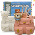 Craftopedia DIY Paint Your Own Ceramic Mini Bag Vase Bear