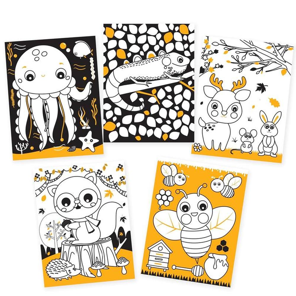 Coloring World Book with Neon Pens (4-7 Years)