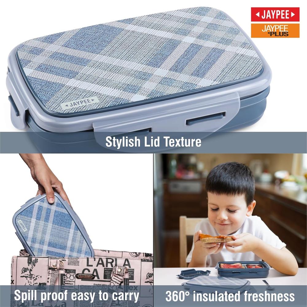 Jaypee Ecosteel Sr. Inner Stainless Steel Insulated Lunch Box - 425ml | Benz Blue