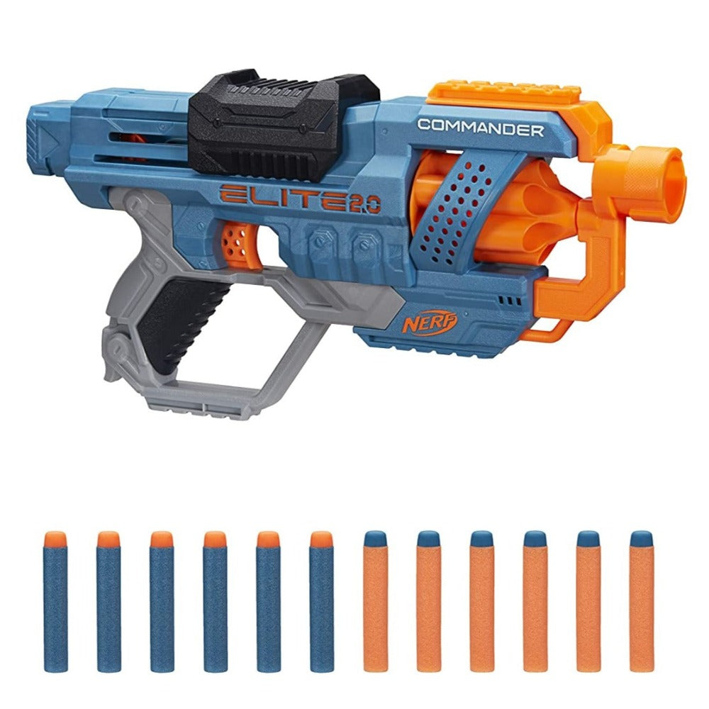 Original Nerf Commander Rd-6 Disruptor (Elite 2.0) Dart Blaster with 12 Darts with Hasbro