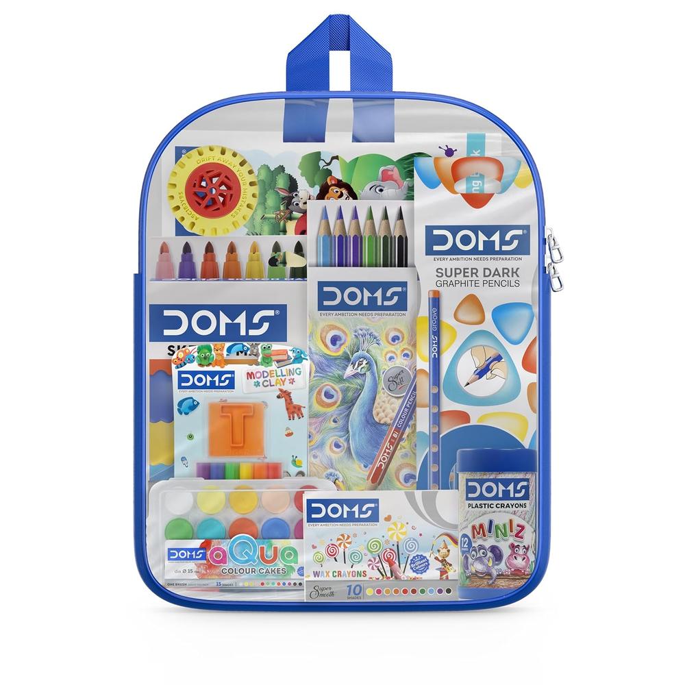 Doms Junior Art Kit - Comes with a Transparent Zipper Bag