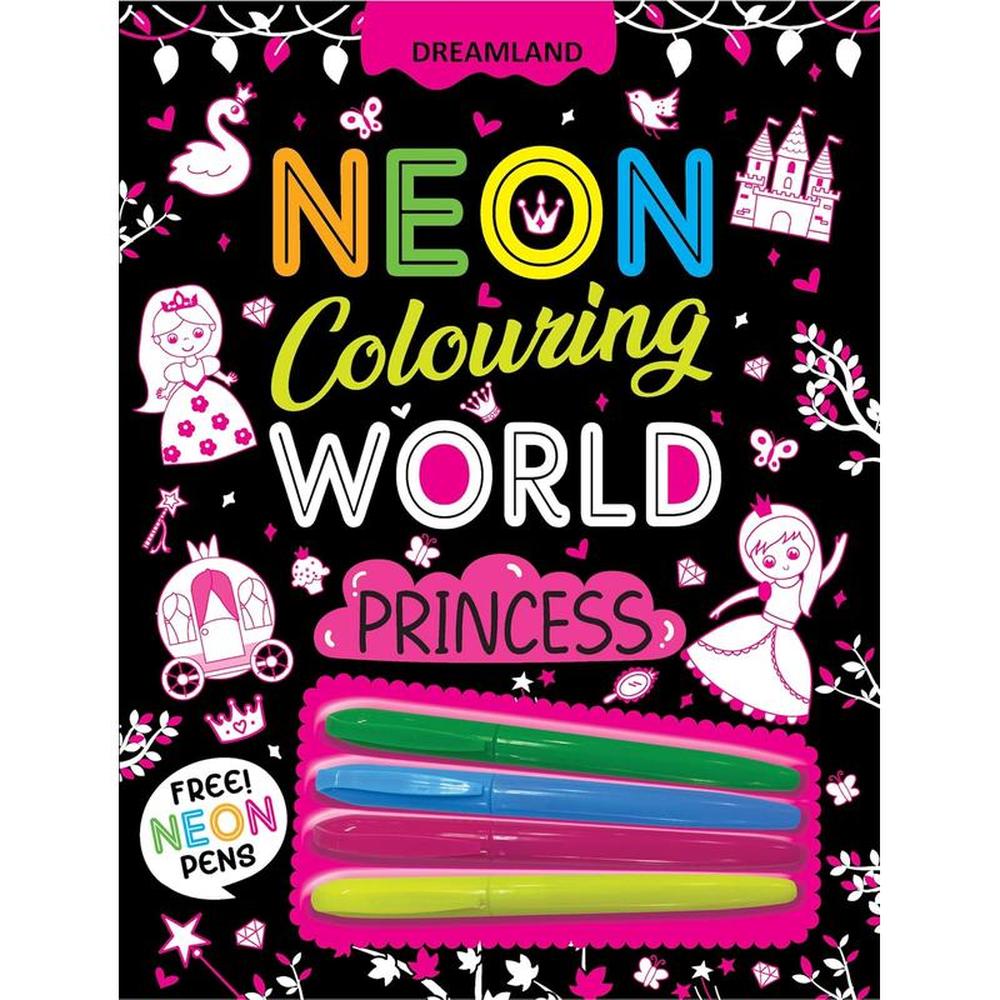 Coloring World Book with Neon Pens (4-7 Years)