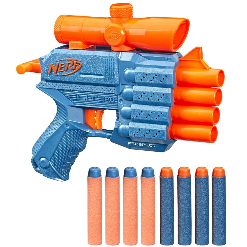 Original Nerf Elite 2.0 Prospect QS4 Dart Blaster with 8 Darts (8-12 Years)