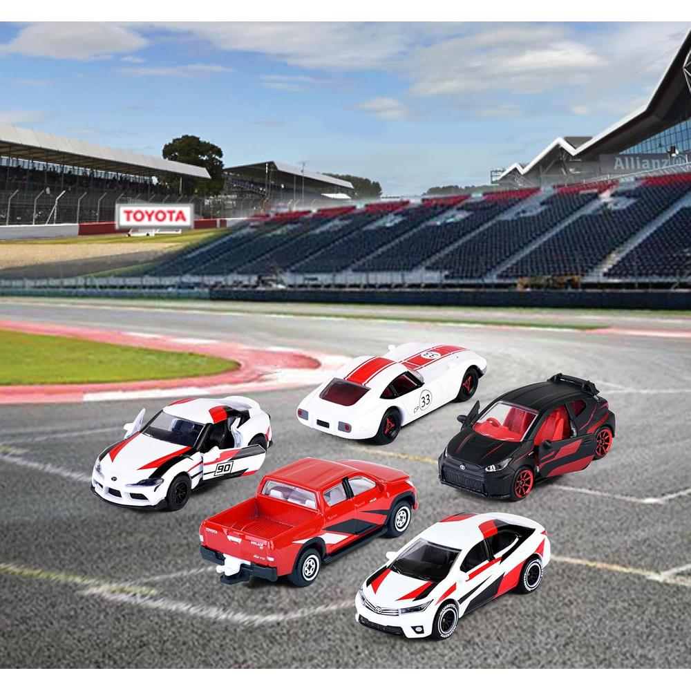 Set of 5 Licensed Majorette Diecast Cars (Japan Racer) - Toyota GR Supra, Toyota Hilux Revo, Toyota Corolla Altis, Toyota Grmn Yaris, Toyota 2000 GT