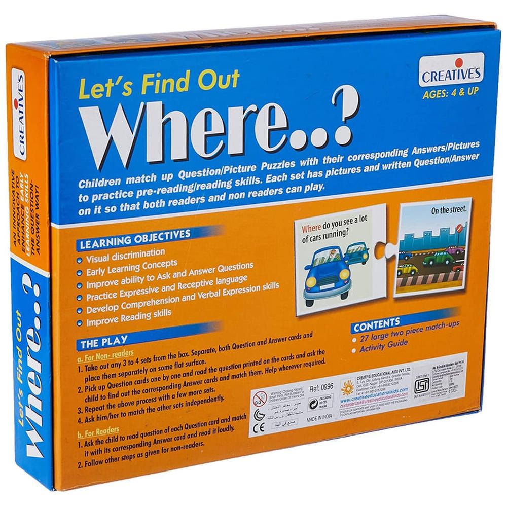 Creative's 54 Pieces Let's Find Out Where? Puzzle (4-7 Years)