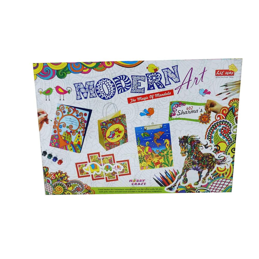 Lil' Star DIY Modern Mandala Art - Design File Folder, Name Plate, Writing Pad, Bags and More