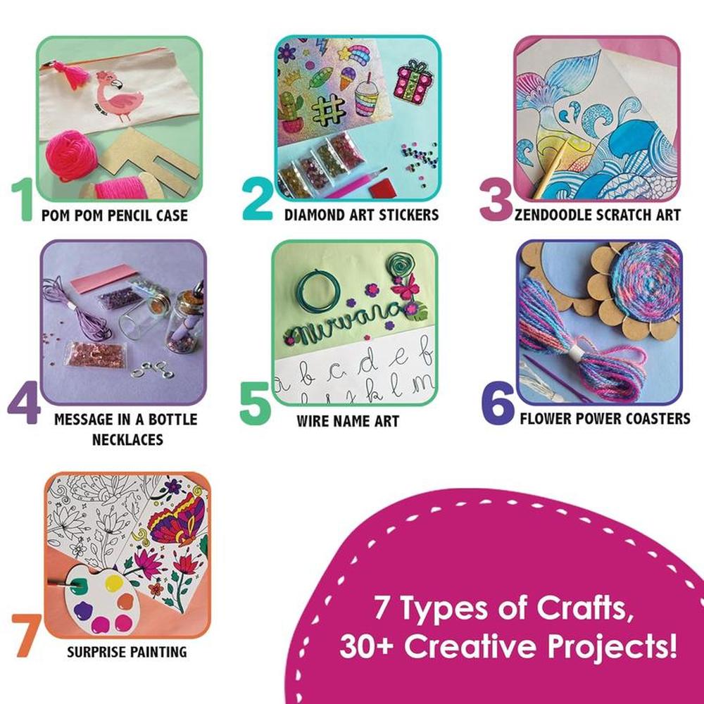 Chalk & Chuckles 30 in 1 Creative DIY Art & Craft Box (9-15 Years)