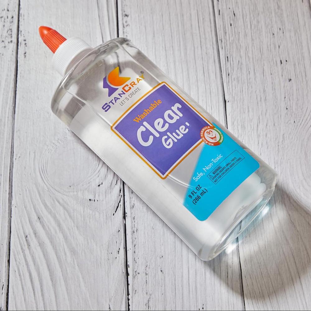 STANCRAY Washable Clear Craft Glue - 266ml | Great for Making Slime | All Multi-Purpose Liquid Glue, Extra Strong