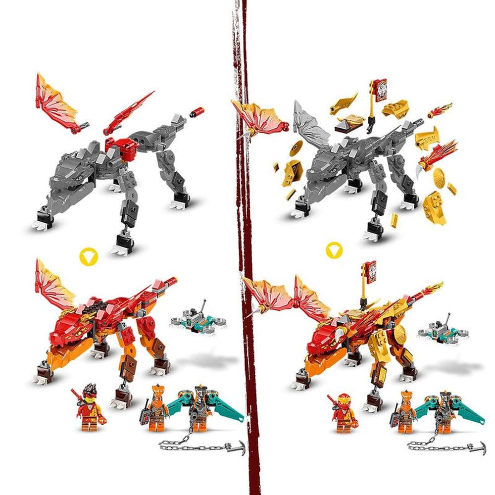 LEGO Ninjago Kai's Fire Dragon Evo Building Blocks - 204 Pieces (6-8 Years)