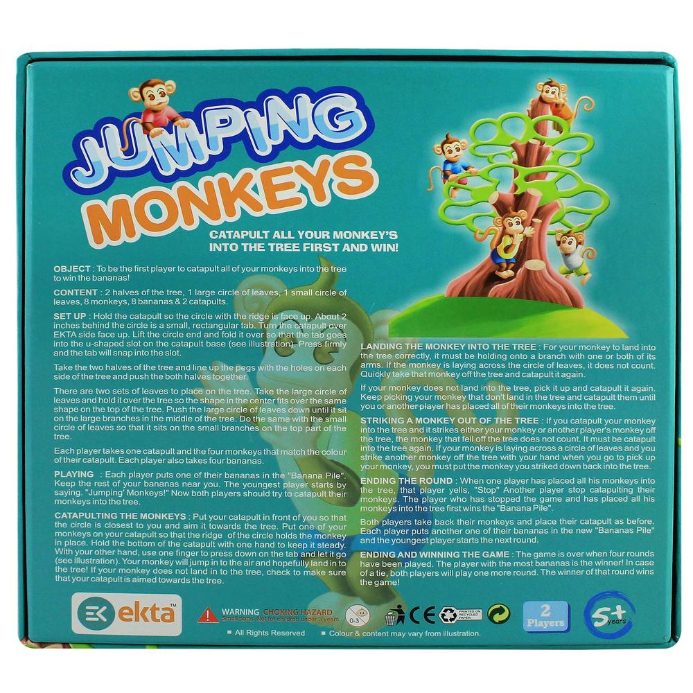 EKTA Jumping Monkeys Small Catapult Toy | 2-4 Players Action Game for Kids