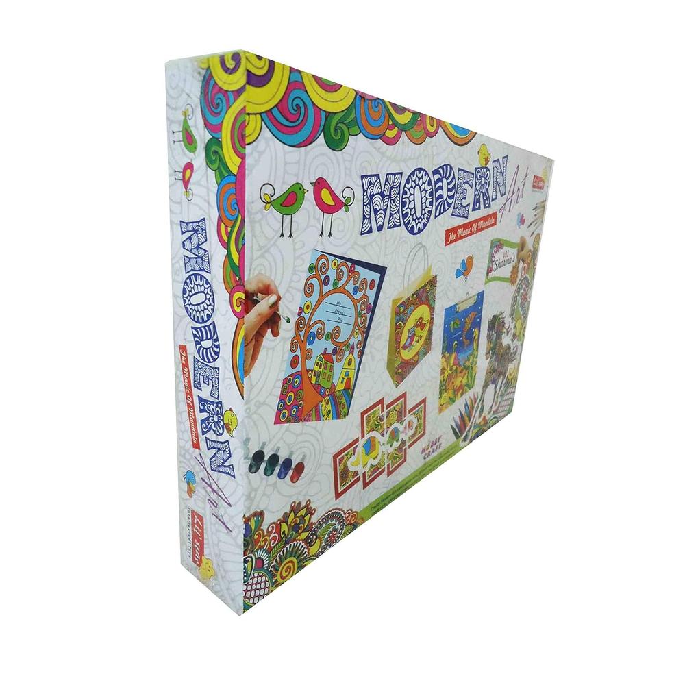 Lil' Star DIY Modern Mandala Art - Design File Folder, Name Plate, Writing Pad, Bags and More