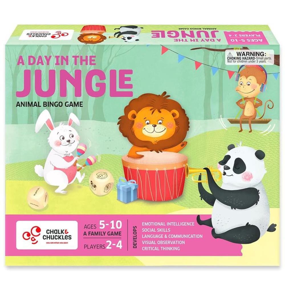 Chalk & Chuckles Animal Bingo Game - A Day in the Jungle (5-10 Years)