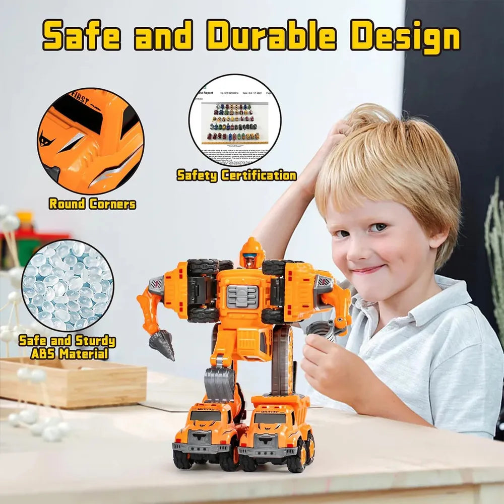Kidology 5-in-1 Robot Transformer Toy Set