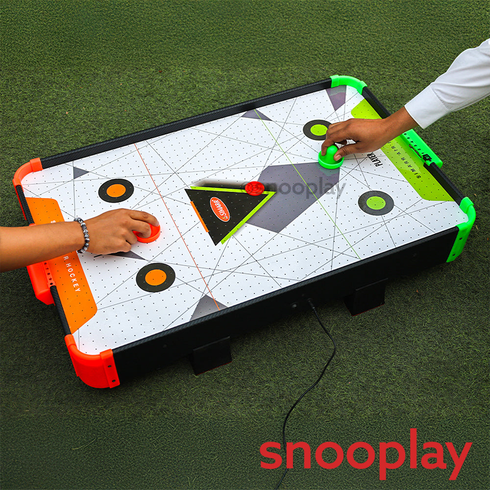 Simarr Air Hockey Jumbo Set with 1 Adaptor, 2 Pucks & Paddles (5 Years Till Grown Ups)