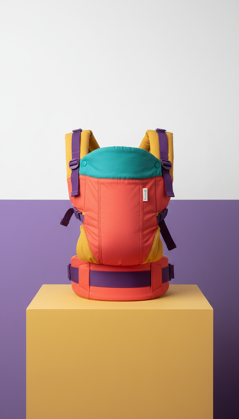 Ergonomic baby carrier with breathable mesh