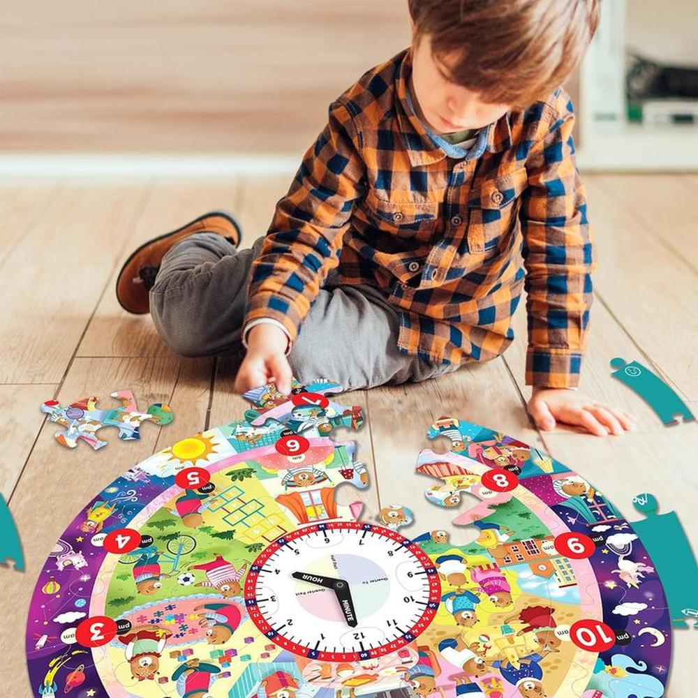Chalk & Chuckles Tell the Time Puzzle - Daily Routine Activity (2-6 Years)