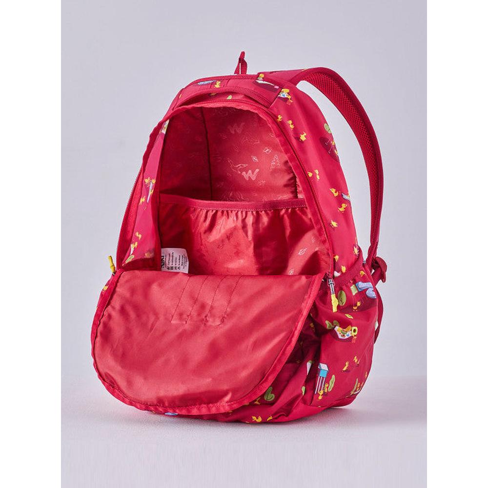 Wildcraft Girls 3 Compartments Backpack - Upto 23L | Duck Design - Red